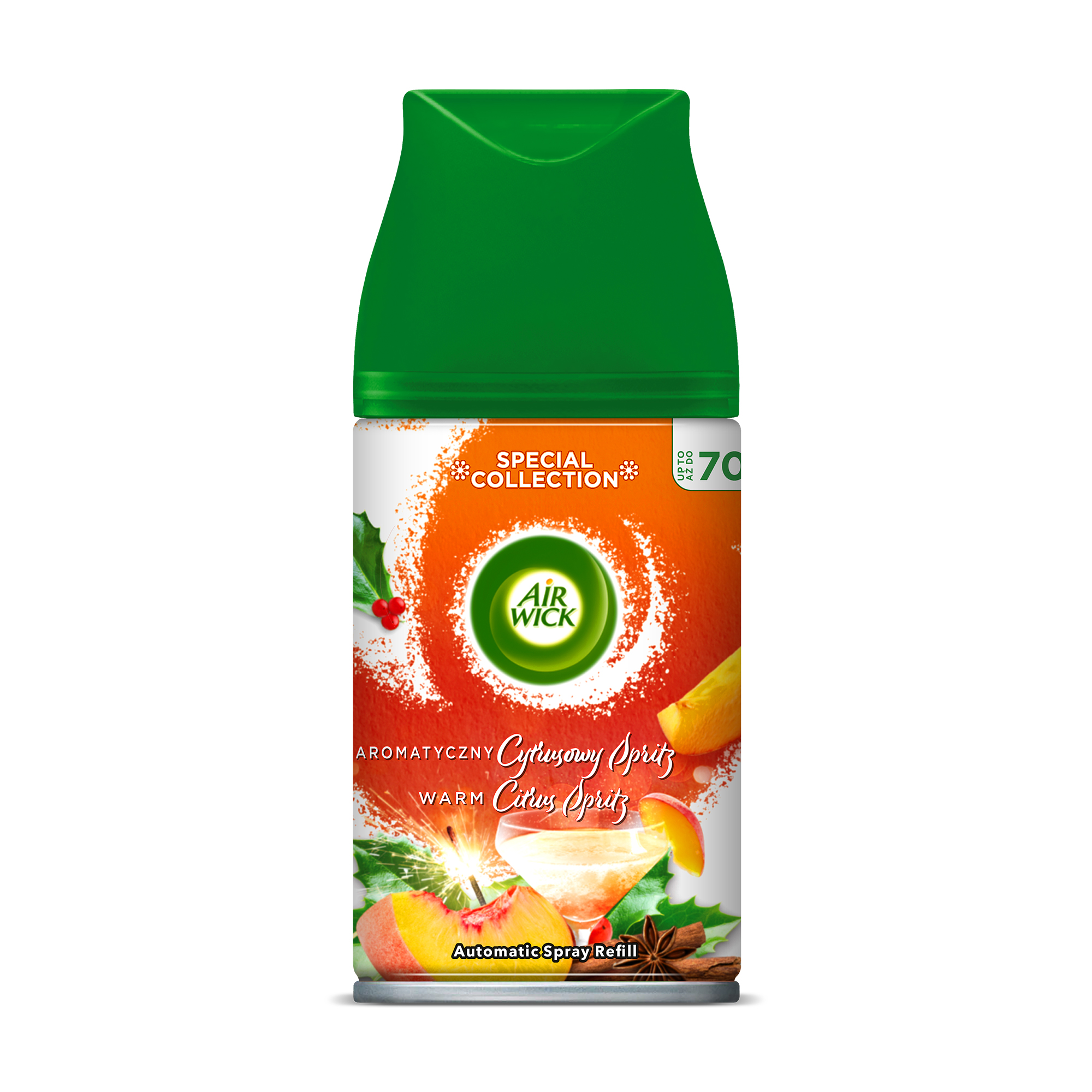 Змінний аерозольний балон до автоматичного освіжувача повітря Air Wick Freshmatic Зігрівальний цитрусовий шприц, 250 мл